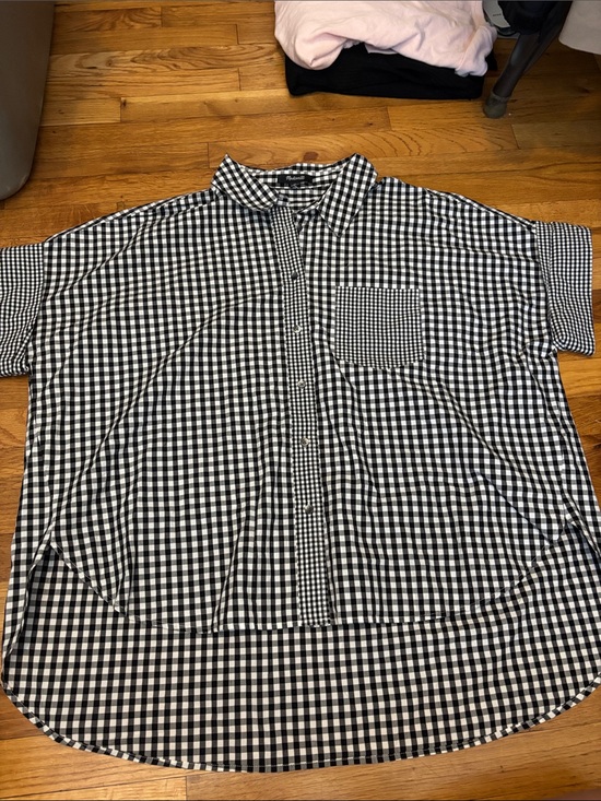 Madewell Tops - Men's Black & White Gingham Button-Up Shirt